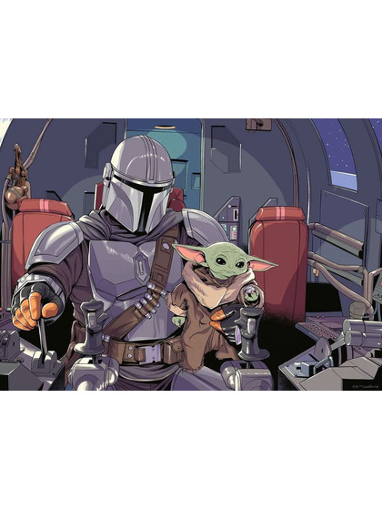 Star Wars - The Mandalorian Cartoon Jigsaw Puzzle (1000 pieces)