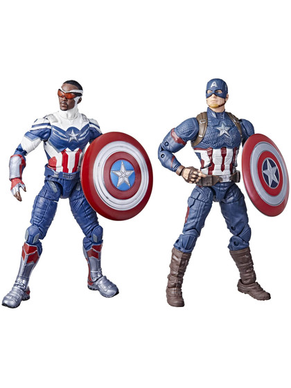 Marvel Legends Captain America - Sam Wilson & Steve Rogers 2-pack - DAMAGED PACKAGING