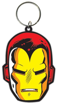 Iron Man - Face Rubber Keychain