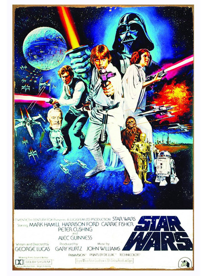 Star Wars - A New Hope Movie Poster Metal Sign