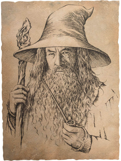 The Hobbit - Gandalf the Grey Art Print Portrait