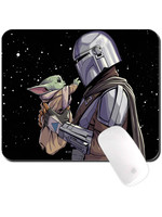 Star Wars - Mandalorian holding the Child Mouse Pad