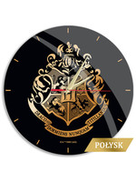 Harry Potter - Hogwarts Logo Black Wall Clock