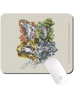Harry Potter - Hogwarts Houses Gray Mouse Pad
