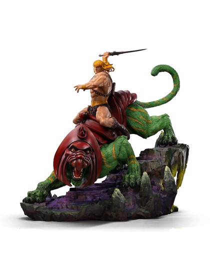 Masters of the Universe - He-man and Battle Cat Deluxe Art Statue